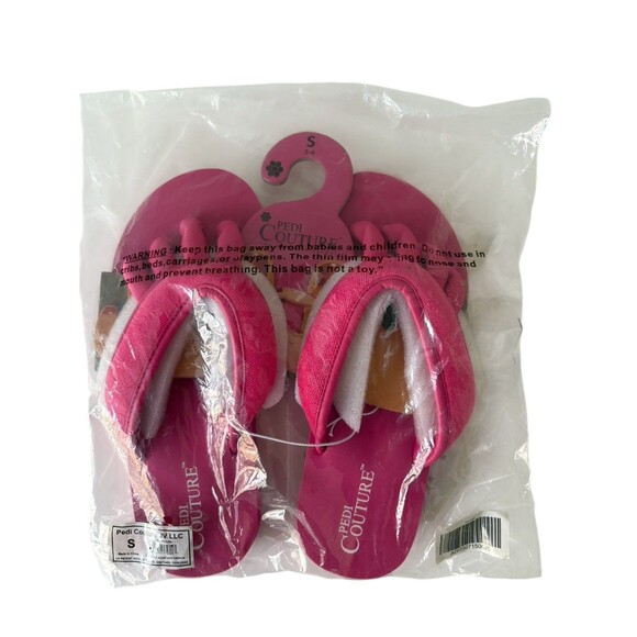 Pedi Couture Pedicure Sandals Built in Toe Separators Women’s Small Pink New! - Picture 2 of 9